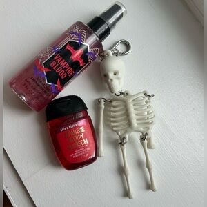 Glow-in-the-Dark Skeleton Hand Sanitizer Holder w/ Vampire Blood Shimmer